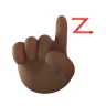 3d zig zag finger gesture emoji