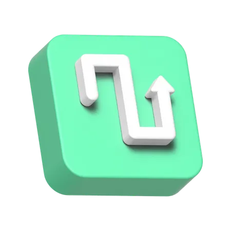ジグザグルート  3D Icon