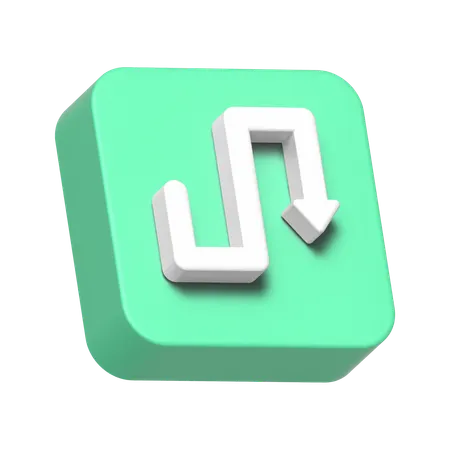 ジグザグルート  3D Icon