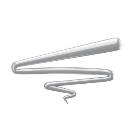 Zig Zag Scribble  3D Icon