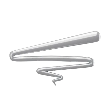 Zig Zag Scribble  3D Icon