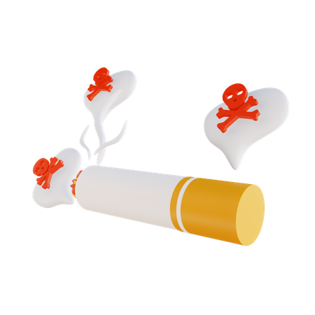Gefahr des Zigarettenrauchens  3D Illustration