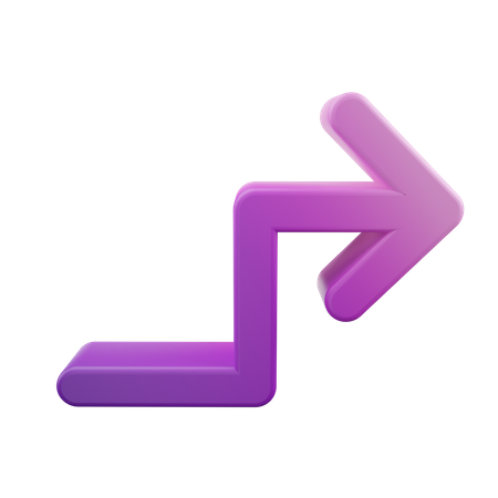 Zigzag Arrow  3D Icon