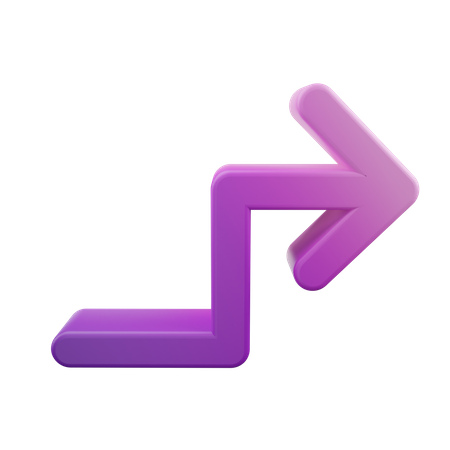 Zigzag Arrow  3D Icon