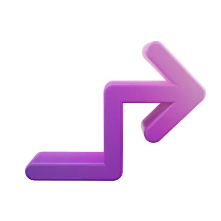 Zigzag Arrow  3D Icon