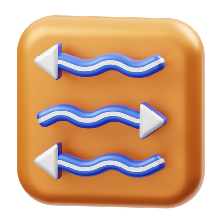 Zigzag Arrows  3D Icon