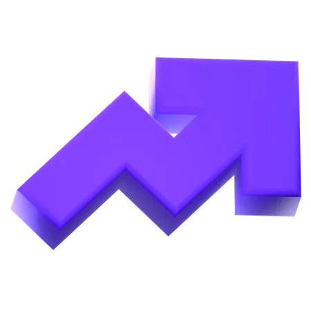 Zigzag a la derecha  3D Icon