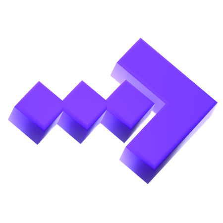 Zigzag a la derecha  3D Icon