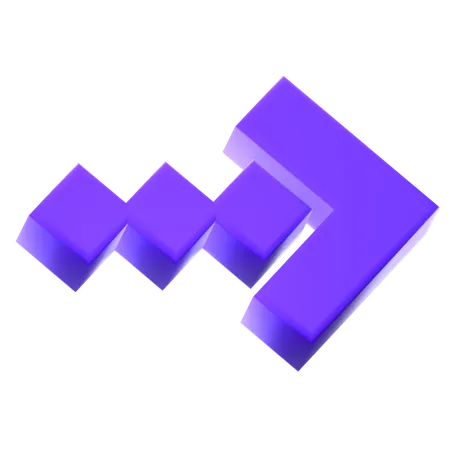 Zigzag a la derecha  3D Icon