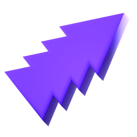 Zigzag a la derecha  3D Icon