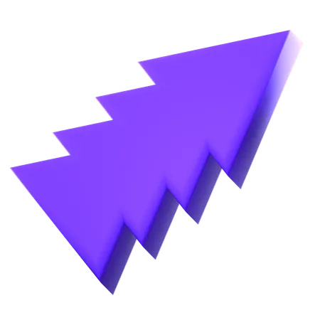 Zigzag a la derecha  3D Icon