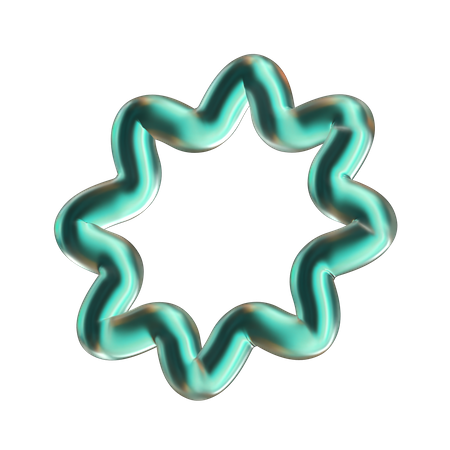 Zigzag Torus Abstract Shape  3D Icon