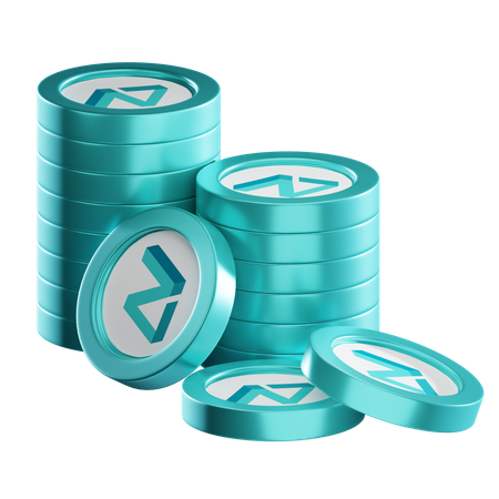 Zil Coin Stacks  3D Icon