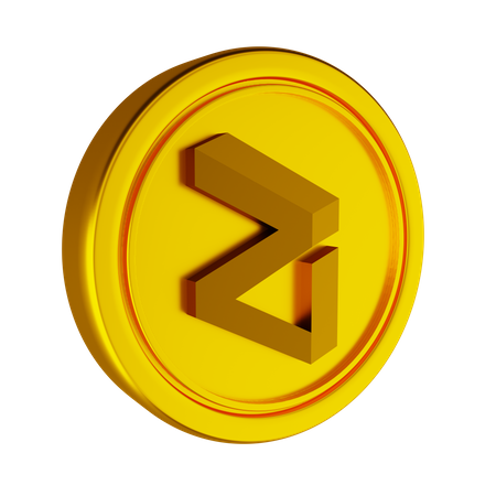 Moneda criptográfica zilliqa  3D Icon