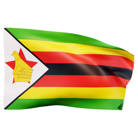 Zimbabwe Flag  3D Icon