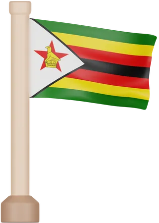 Zimbabwe Flag  3D Icon