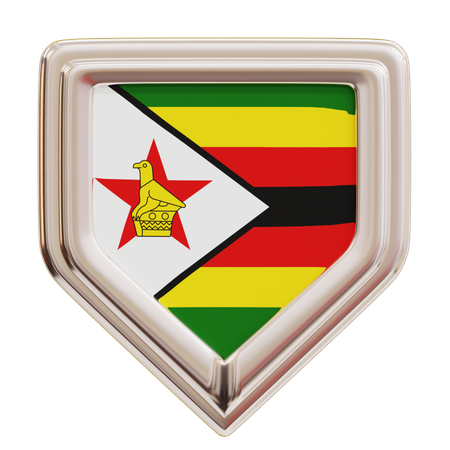 Zimbabwe National Flag  3D Icon