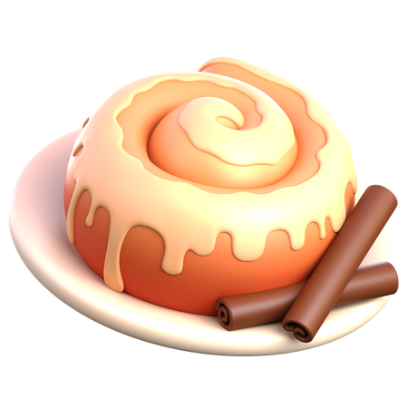 Zimtschnecke  3D Icon