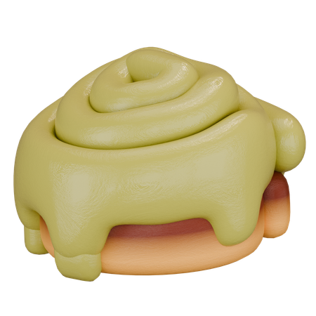 Zimtschnecke Gelb  3D Icon