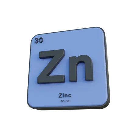 Zinc  3D Illustration