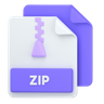 3d zip illustration