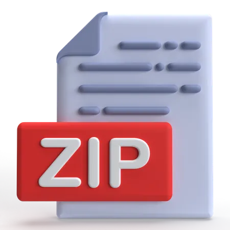 Zip-Datei  3D Icon