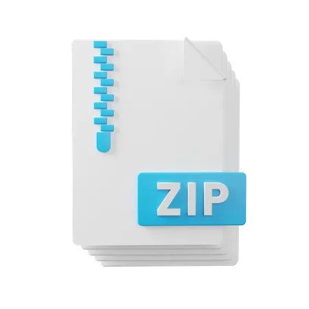 Zip-Datei  3D Illustration