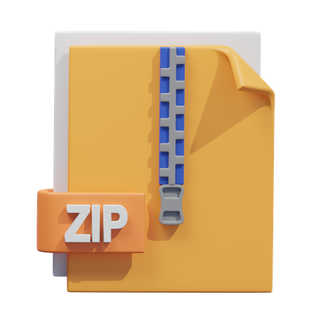 Documento zipado  3D Icon