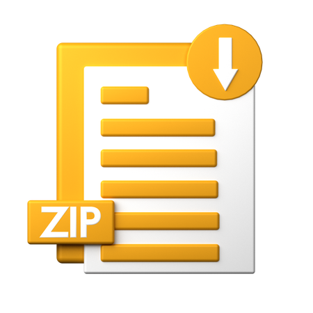 Zip Download  3D Icon