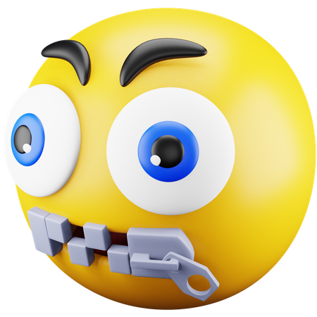 Zip Emoji  3D Icon