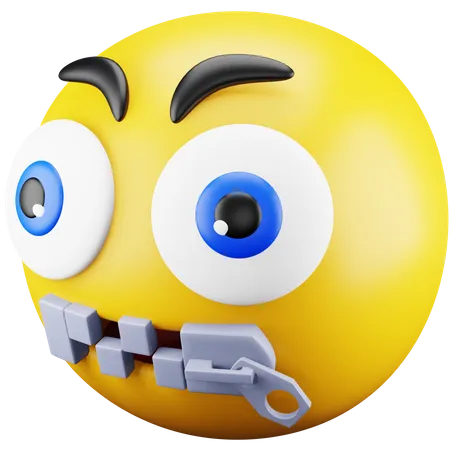 Zip Emoji  3D Icon