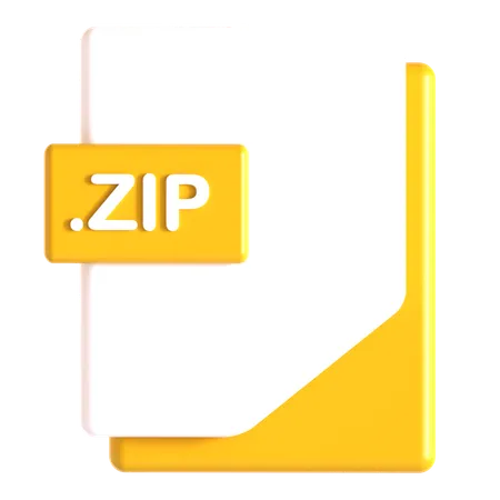 Zip Extension  3D Icon