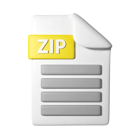 3 D Icon Illustration Of Zip File Icon 3D Icon