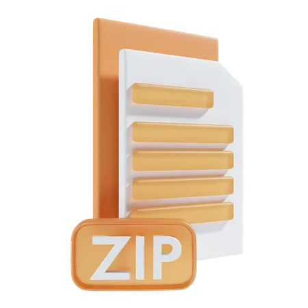 Zip File Icon 3 D Illustration 3D Icon