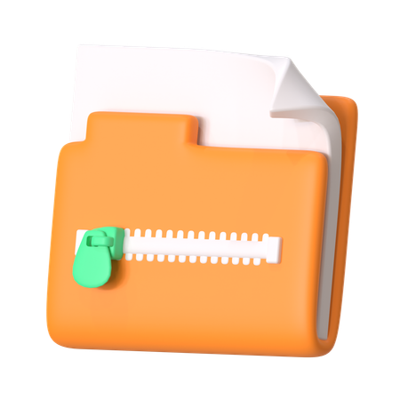 Zip File  3D Icon