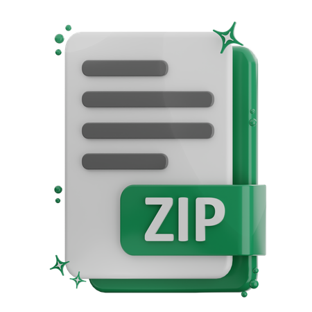Zip File  3D Icon