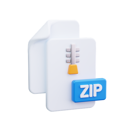 Zip File  3D Icon