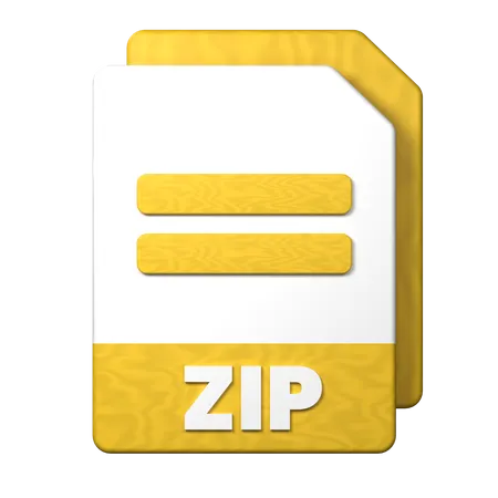 Zip File  3D Icon