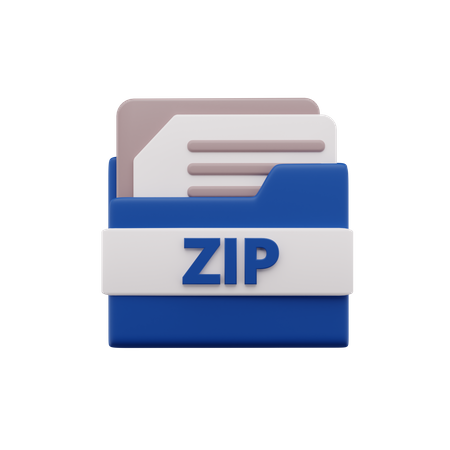 Zip File  3D Icon