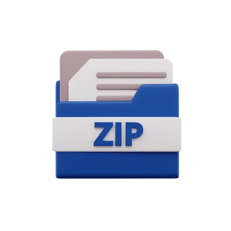 Zip File  3D Icon