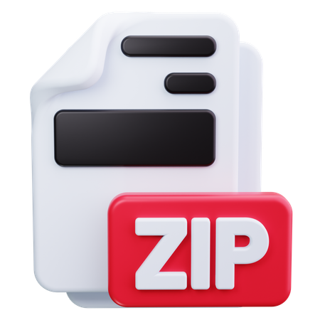 Zip File  3D Icon