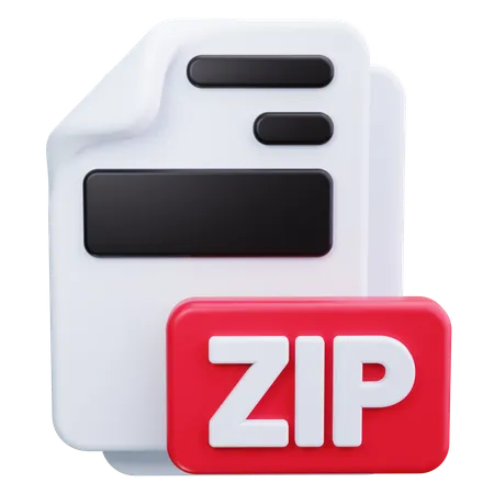 Zip File  3D Icon