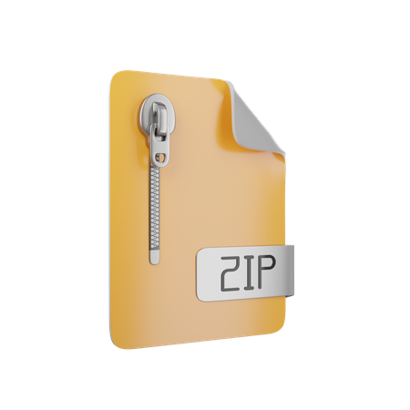 Zip File  3D Icon