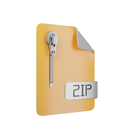 Zip File  3D Icon