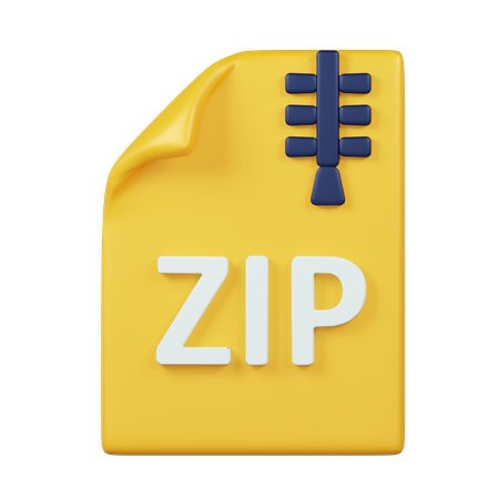 Zip File  3D Icon