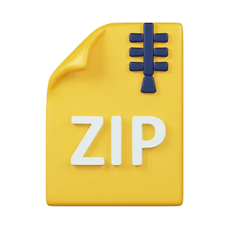 Zip File  3D Icon