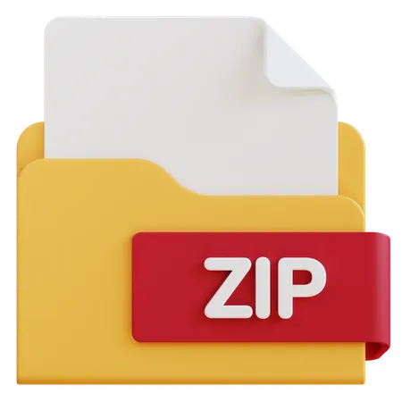 Zip File  3D Icon