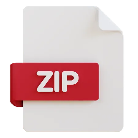 Zip File  3D Icon