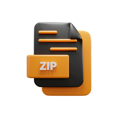 Zip File  3D Icon