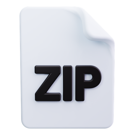 Zip File  3D Icon